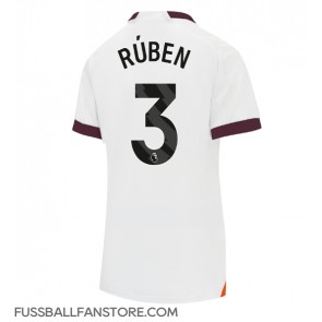 Manchester City Ruben Dias #3 Replik Auswärtstrikot Damen 2023-24 Kurzarm